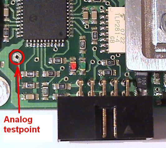 5.) Analog servo error measurement There s a testpoint on the board with an analog output, the analog signal is proportional to the servo error.