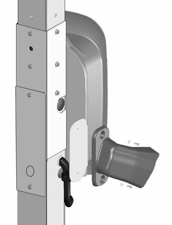 HCS EVSE INSTALLATION (continued) 6. Install the Cover Plate The cover plate is provided to cover the electrical access hole for Single-Mount Pedestals only.