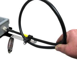 Loop the coax cable through the P clamps and form approximately a 6 diameter loop of cable. 5.