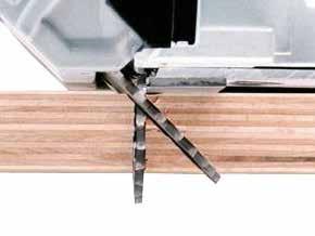 No problem Bevel cuts up to 47 degrees are easy with the TS 55 and TSC 55 plunge cut saws.