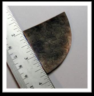 Using a ruler and a black permanent marker, mark dots approximately ¼ inch apart and ¼ inch from the