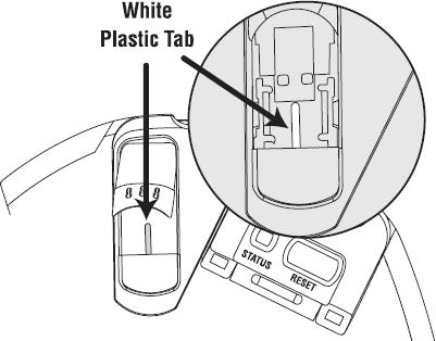3. Position the template on the meter so that the horizontal white line on the template follows the front edge of the meter dome, and the white arrow points straight to the optical port. 4.