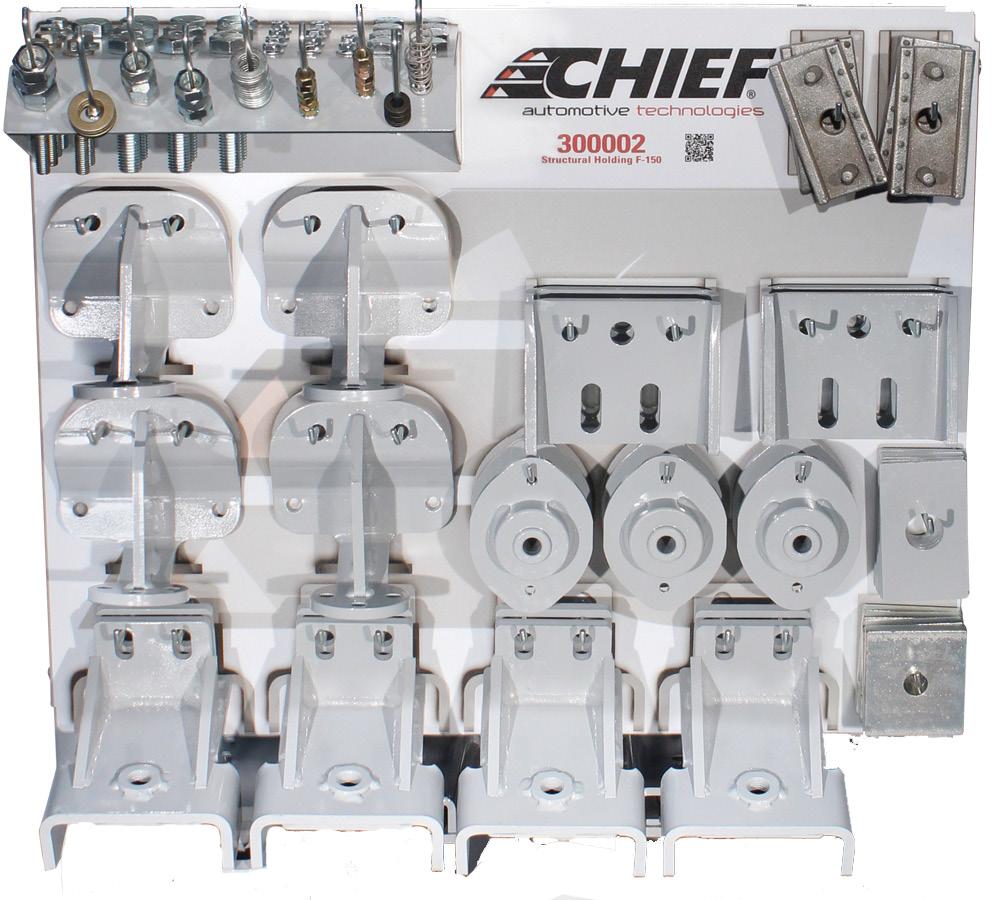 2015 F-150 Cab-On Repair System Users Guide The F-150 Structural Holding for the 2015 Ford F-150 has been specifically designed to work in conjunction with Chief s F.A.S.T. Anchoring System and 300000 Structural Holding System.