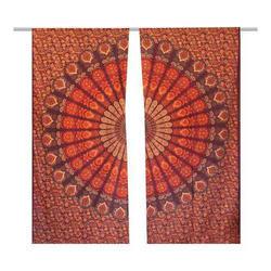 Curtains Indian Mandala Printed Cotton