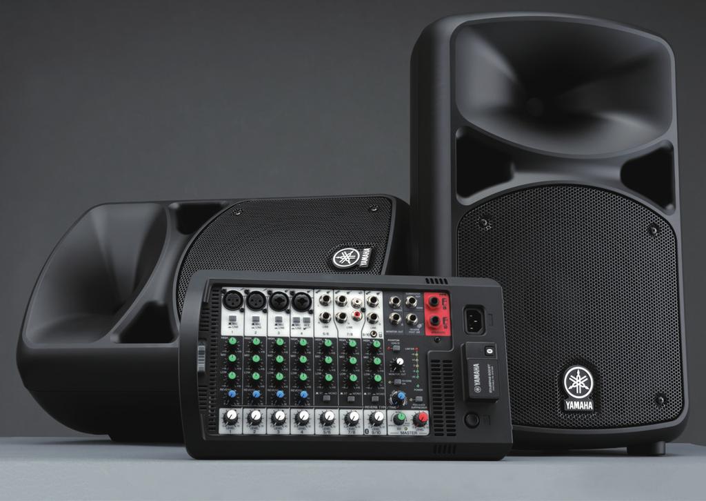 Overview 680-watt, portable PA system with 10-channel powered mixer, two 10" speakers, a Bluetooth input, SPX digital reverbs, an onboard feedback suppressor and versatile.