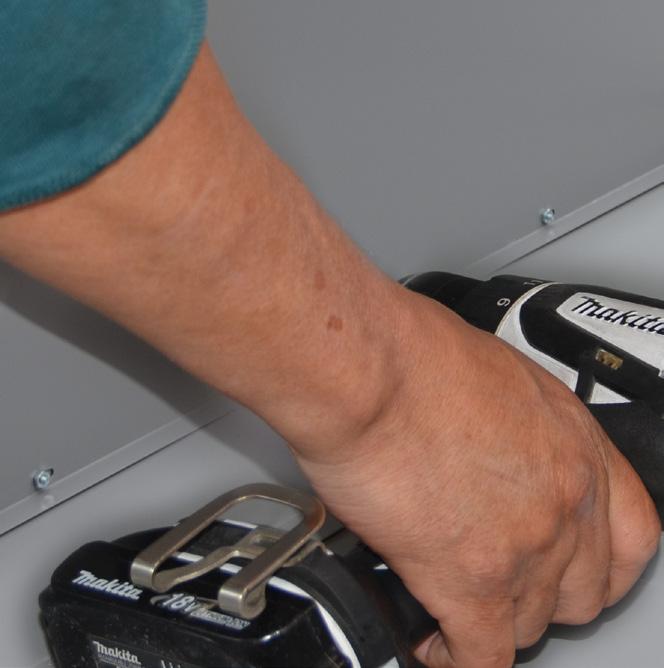 All connections using screws should initially be finger tight. Square the cabinet assembly before firmly tightening all connections.