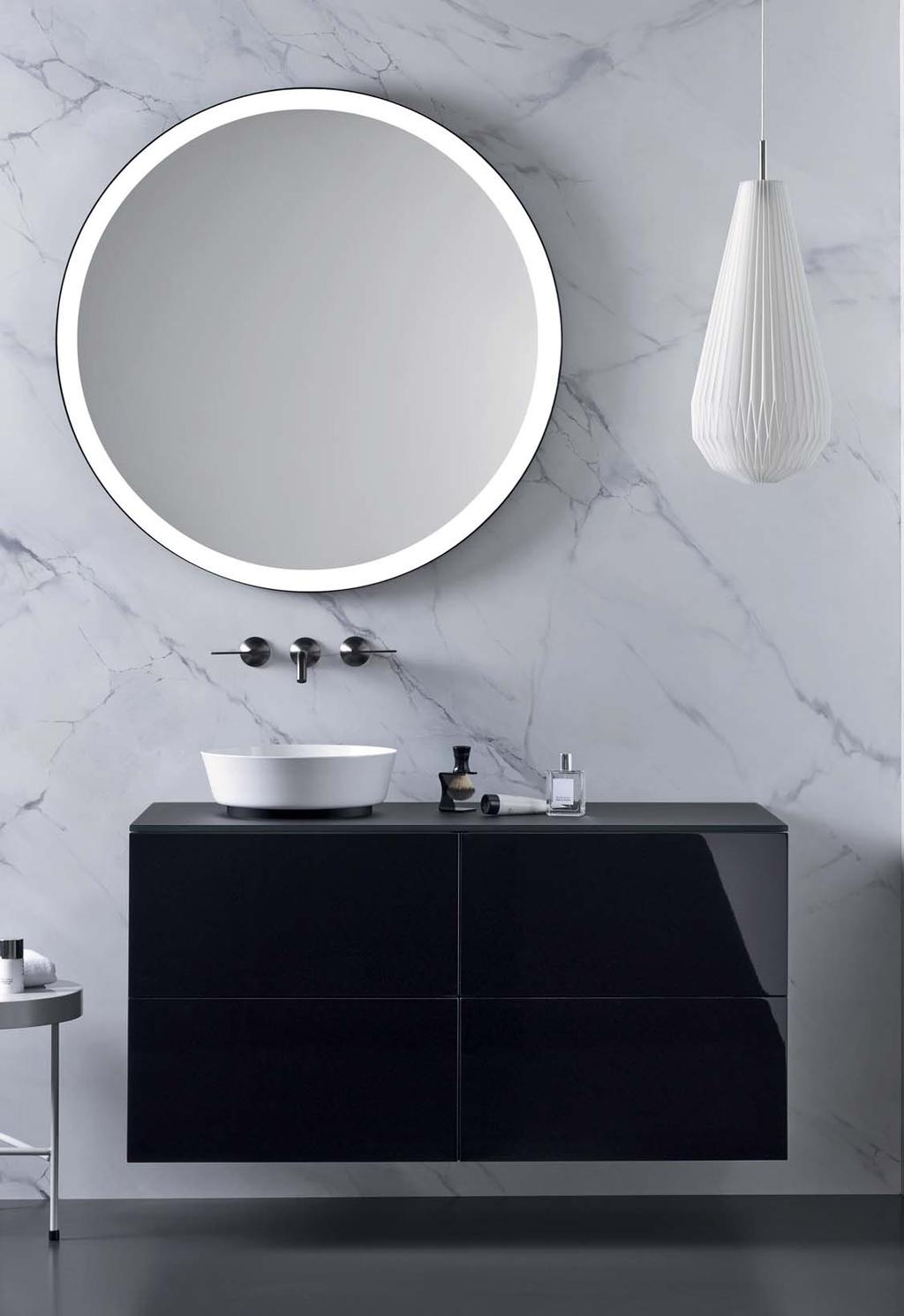 Vanity, mirror and tapware