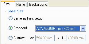 Introduction to detailed drawing production In the Sheet Setup dialog box, on the Size page, set the Sheet Size option to A2 Wide (594 mm x 420 mm).