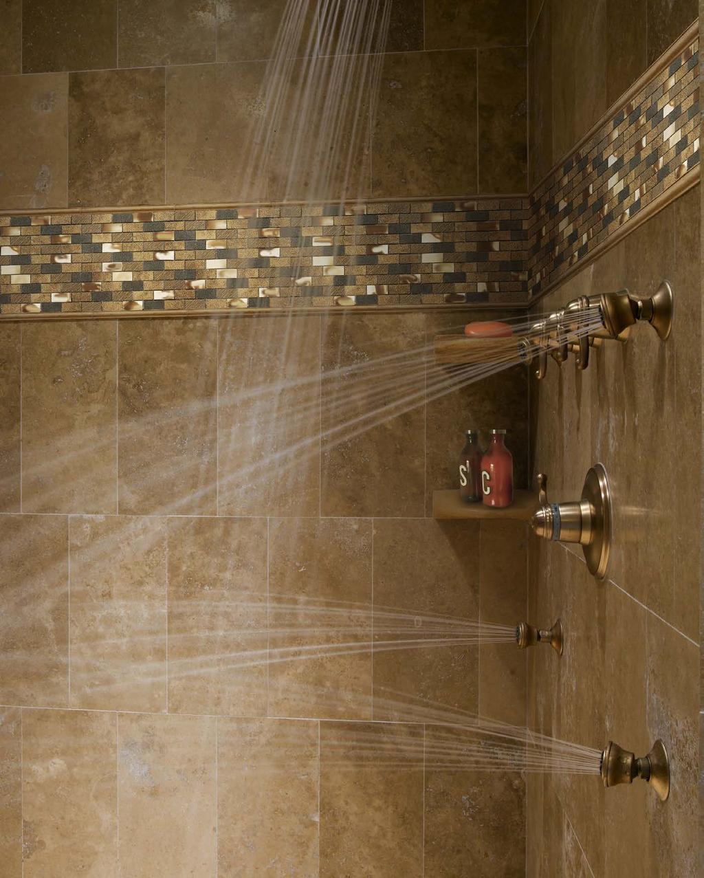 CITY MOSAICS SCAPE SPARKLE LINEAR FIELD + SHINE HIGH IMPACT + TIMELESS DESIGNS Designed to coordinate with all of Questech's tiles and accessories; the Mosaic Collection blends finishes and textures