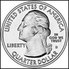 "Quarter Dollar." Reverse: An image of the Puerto Rican parrot and coqui frog is surrounded by the words "ElYunque," "Puerto Rico," "E Pluribus Unum," and "2012.