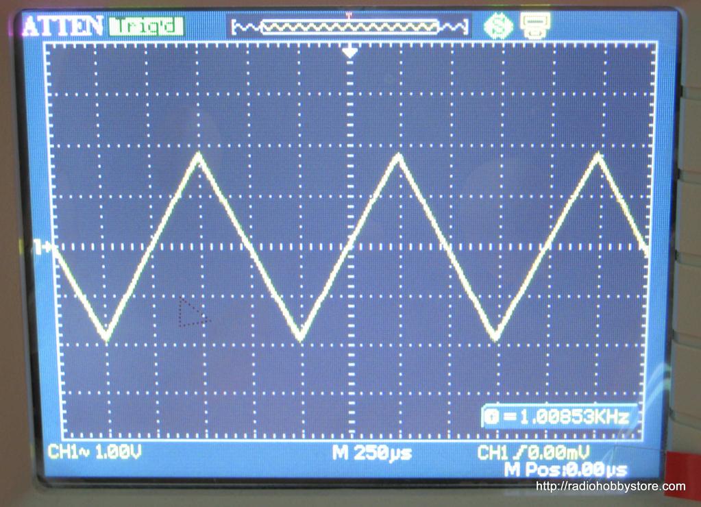 Set the amplitude to the maximum with R3. 5. Set the frequency to 1KHz with R6 and R9. 6.