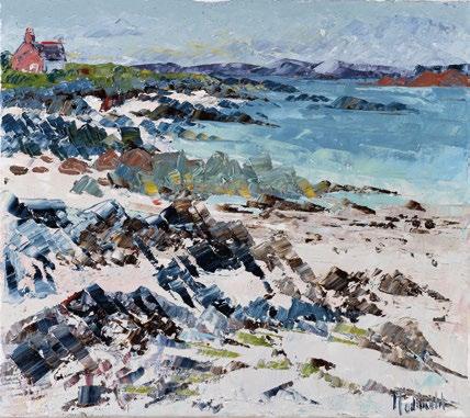 38. Staffa from Cows Rock, Iona, 2016, oil on canvas, 91.5 x 137 cms / 36 x 54 inches 39.