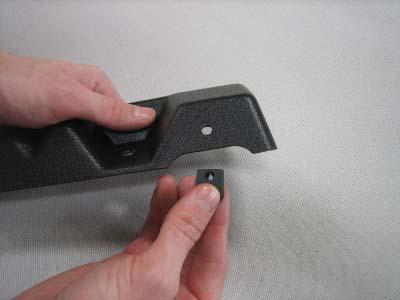 17 Install a speed clip at each clip location on the inner pieces, centering them on the predrilled holes with