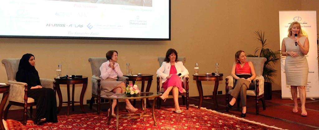 (from left) Panelists Dana Al Hammadi, Laurie Kelly, Morag Cromey-Hawke, Dr.