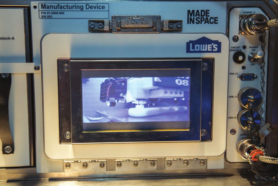 3D Printing of Parts at the International Space Station with Made In Space Another challenge Lowe s Innovation Labs tackled was how to advance real-time, local manufacturing.