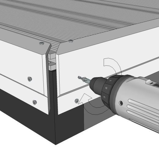 This option is only available in the Pioneer range and will result in visible screws 1 Measure the required amount of Hyperion corner trim and cut down to size, mitre down the ends at 45 degrees if