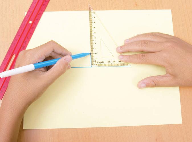 Two line segments are perpendicular if they intersect at right angles. Here are 5 strategies to draw a line segment perpendicular to a given line segment. Use a plastic right triangle.