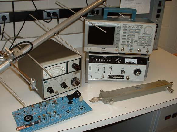 Some of the equipment used in the course is shown in Figure 22. The Tektronix arbitrary waveform generator supplied AM and FM signals to the receiver.