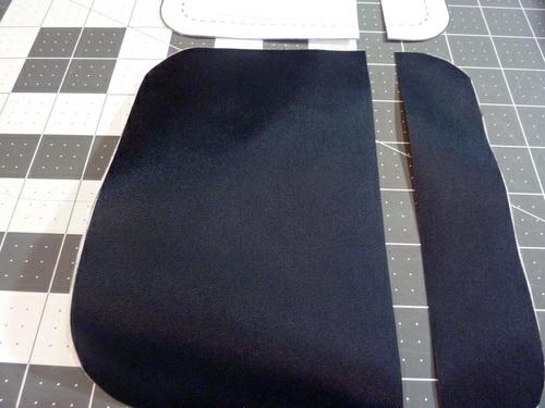 6. Fold back each cut edge ¼". Finger press in place. You want to avoid applying heat to directly on the nylon.