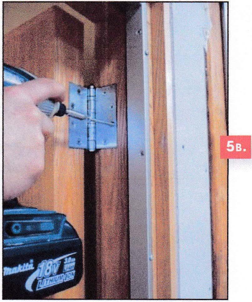 If the screws do not contact solid wood for required holding power it may be necessary to remove the door seal and install screws beneath the seal on the doorstop and reinstall it.