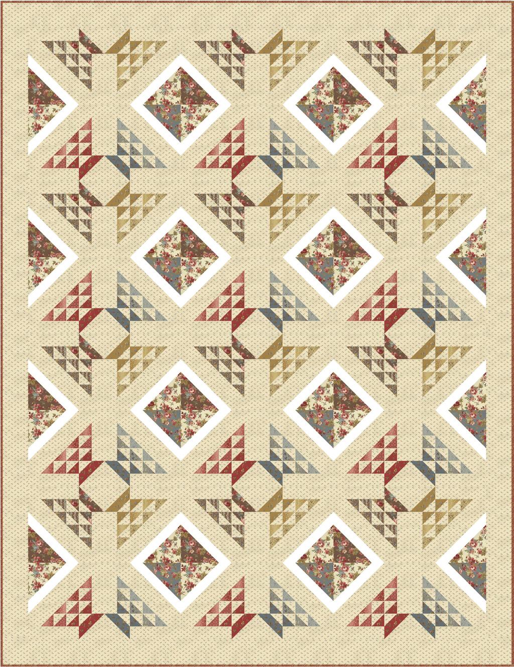 this is a digital representation of the quilt top, fabric may vary.