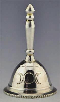 Altar Bell Om Symbol Silver Plated - 3"H QN00136 Altar