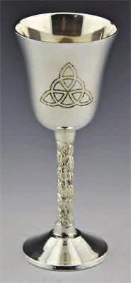 Altar Chalice Triquetra Silver Plated - 4 H QN00075 Altar Chalice Triple Moon