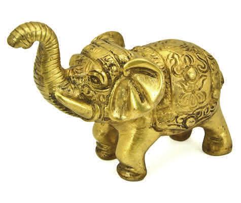 5" QN00066 Statue Brass Elephant