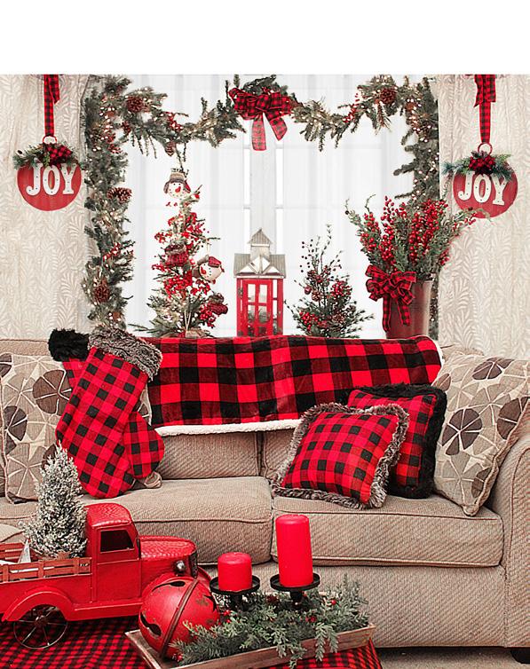 Bonney Lake Local Family Owned Sale starts today ends November 19 th, 2018 Shown decorated Buffalo Plaid Throw Pillow 14 x14 Reg. $19.99 $14.