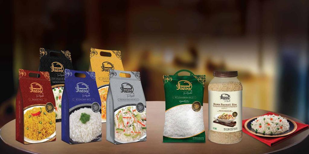 JAZAA PREMIUM RANGE OF RICE At Jazaa our traditional range of Basmati rice offers our customers a wide variety of rice variants to choose from.