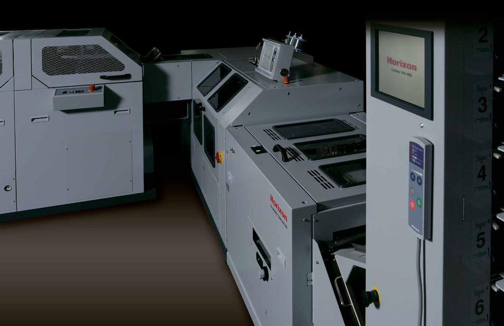 Combining the efficiency and ease of operation of flat sheet collating with the productivity, versatility and quality of a saddle-stitching system.