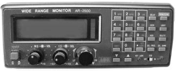 AOR Model AR2500 NO WIRING HARNESS OR MANUAL Frequency coverage: 5 to 550 and 800 to 1300 MHz Receiver Modes: AM, NFM, WFM, USB, LSB, CW Memory channels: 2016 Scan rate: 36 channels/second Search