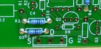 Install the Resistors In general, you install the resistors by placing the body on silk
