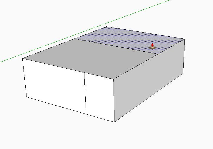 Figure 11. Hovering the Push/Pull Tool over a face selects it, as shown by the pattern of blue dots. Figure 12. Using the Push/Pull Tool to give thickness to a rectangle. Figure 13.