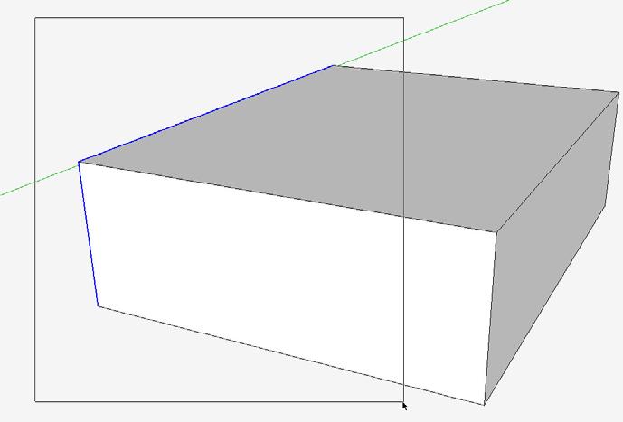 You can use this tool several ways to quickly select all or part of a model. Figure 18. Moving left to right with the Select Tool generates a solid selection box.