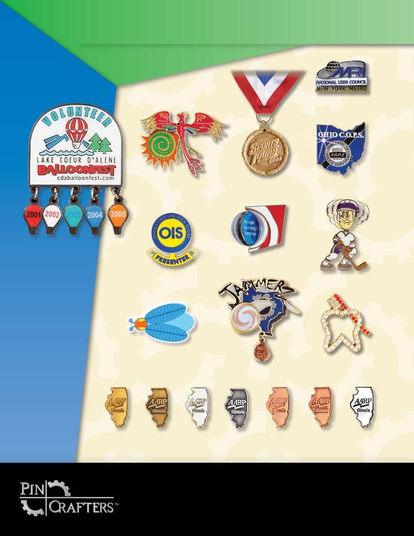 Specialty Pins & Plating Options Engraved Glitter Medallions Blinking Danglers Spinners Specialty Pins Rockers Bobble Heads There are a wide range of options available to enhance your emblem.