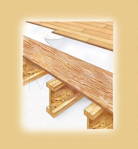 The type of glue used should respect wood expansion properties. Do not use woodworking glue.