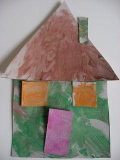 ART & CRAFT - H is for House (ages 3+) Provide children with a large letter H to use as the basic structure of the house.