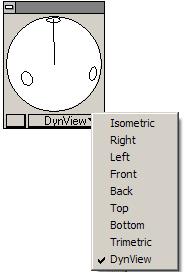 Choose any view, such as Right or Top, by selecting each view from the pull-down menu on the bottom panel of the Trackball.