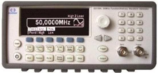 arbitrary function generator with many features all available at a cost effective price. It offers a 50 MHz sinewave and 25 MHz squarewave.