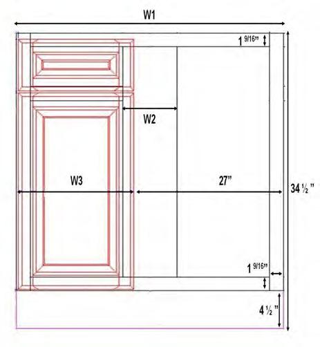 BASE CABINETS Single Door And Drawer Blind Corner Base Cabinets Filler