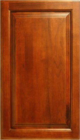 TYPES OF CABINETS FULL OVERLAY ELEGANT WALNUT (EWAL) Wood Type: Cherry Color: Mahogany Raised panel-in-frame 1/2 plywood side board and back panel 5/8 plywood shelf 3/4 thick solid door frame Cam