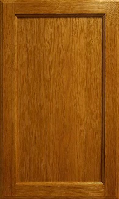 TYPES OF CABINETS STANDARD OVERLAY OAK FLAT PANEL (OAK-FP) Wood Type: Oak Color: Honey Recess flat panel in frame 3/4 thick solid wood door frame 1/2 plywood side board and back panel 5/8 plywood