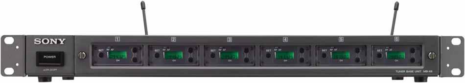 OPTIONAL ACCESSORIES MB-X6 TUNER BASE UNIT Accommodates up to six tuner modules included in the UWP-X1/X2 package, for up to six channels of simultaneous operation Addition of the WD-850A or WD-880A