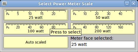 Auto-scaling adjusts the meter scale to the smallest scale consistent with the current measured peak power.