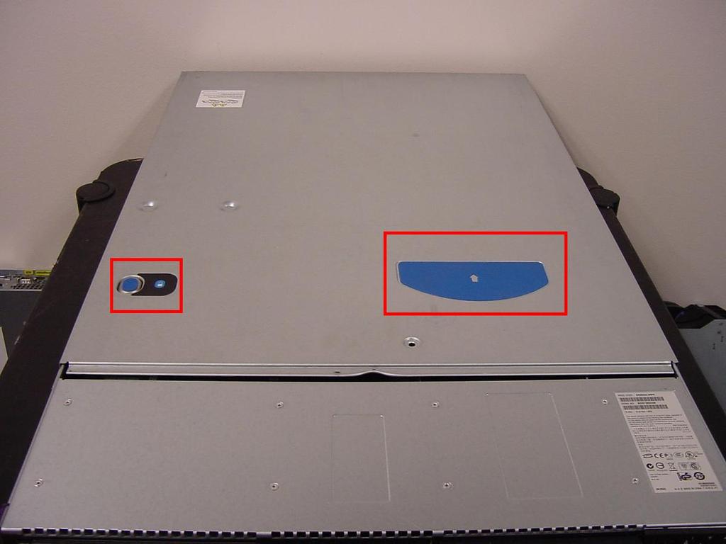 Install the Application Fingerprinting Card and Network Interface Card(s) 1. Remove locking screw from top cover of the replacement unit chassis. 2.