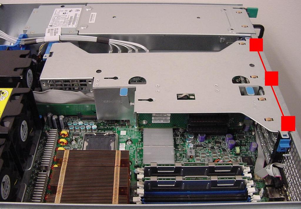 If applicable, install a full height Network Interface Card into the top full height PCI slot.