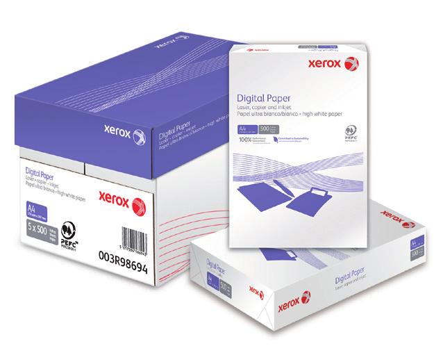 Performance paper Digital Xerox Digital is a high white, premium paper guaranteed to give excellent results in laser printers and copiers.