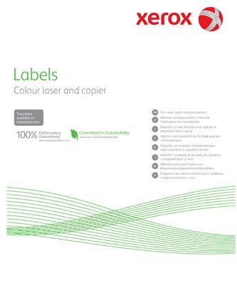 Colour laser labels Standard Format - rounded cor