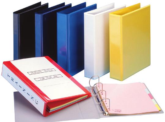 Finishing - offline binding Presentation binders Our presentation binders are available in a comprehensive range with clear pockets on the front cover and spine, perfect for displaying company